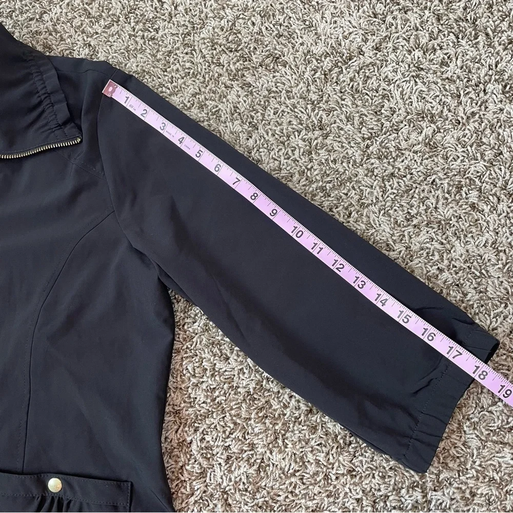 Zenergy by Chico’s 2 Women’s Size Large Black Lightweight Full‎ Zip Jacket EUC